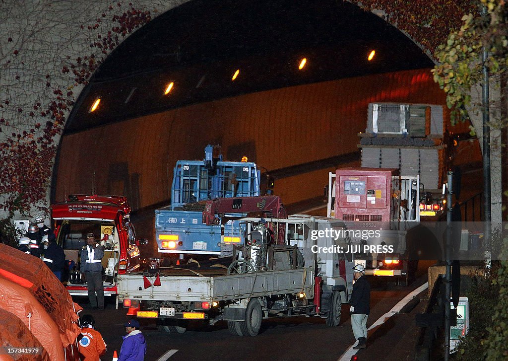 JAPAN-ROAD-ACCIDENT-TUNNEL-FIRE