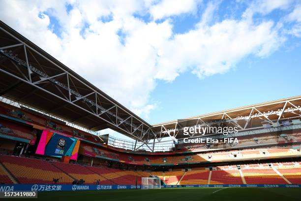 General view prior to the FIFA Women's World Cup Australia & New Zealand 2023 Group B match between Australia and Nigeria at Brisbane Stadium on July...