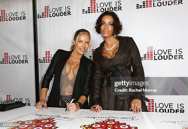Television personalities Jessica Canseco and Nicole Murphy attend Chaz Dean's holiday party benefitting the Love is Louder Movement on December 1,...
