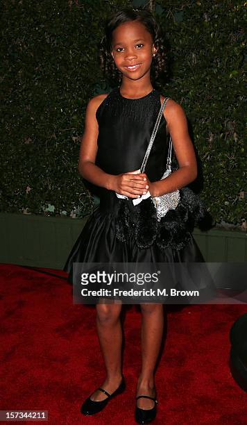 Actress Quvenzhane Wallis attends the Academy Of Motion Picture Arts And Sciences' 4th Annual Governors Awards at Hollywood and Highland on December...