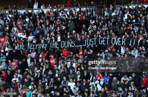 MK Dons v AFC Wimbledon - FA Cup Second Round MK Dons v AFC Wimbledon - FA Cup Second Round