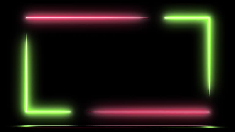 Moving Frame Looped 4K neon frame looped animation ( text space ) 동영상 (1573444170) - 게티이미지뱅크