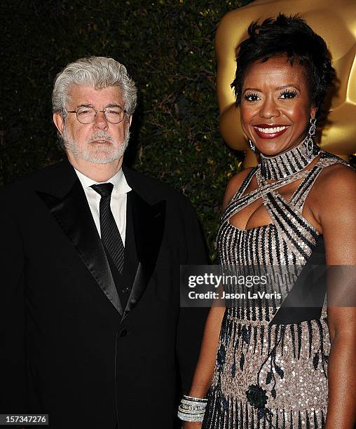 Director George Lucas and wife Mellody Hobson attend the Academy of Motion Pictures Arts and Sciences' 4th annual Governors Awards at The Ray Dolby...