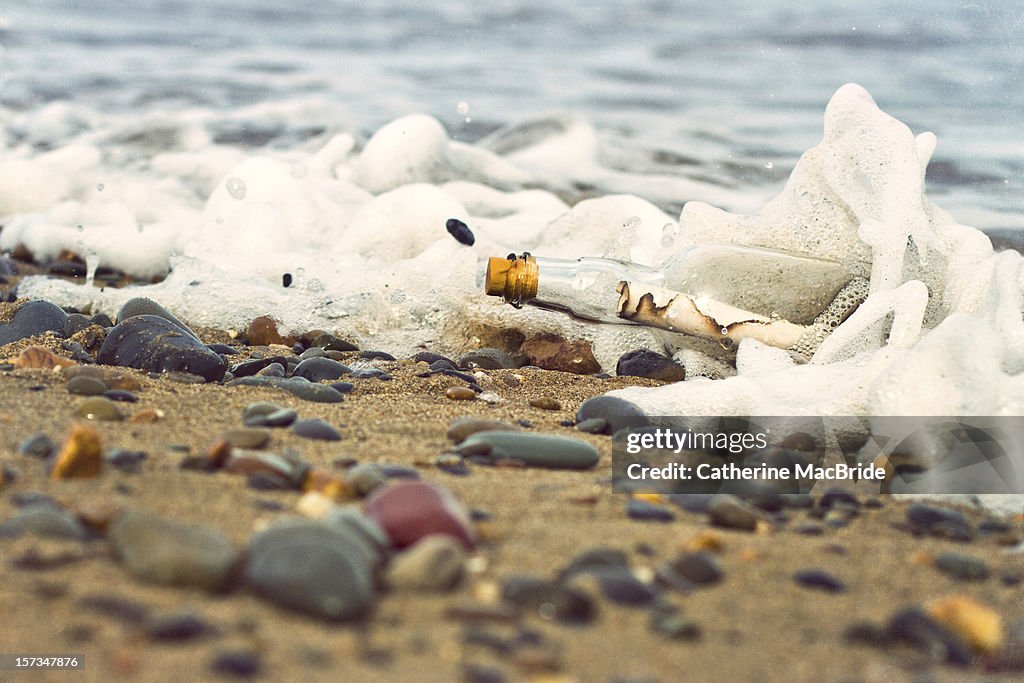 Message in bottle washed up on shore