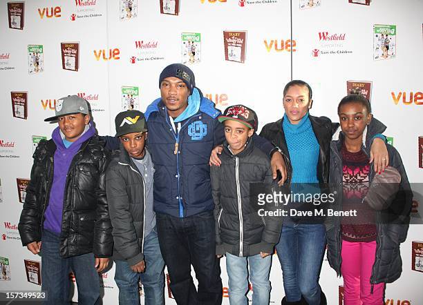 Ashley Walters attends "Diary of a Wimpy Kid" UK dvd Premiere at Vue Westfield on December 02, 2012 in London, England.
