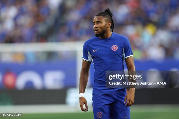 Christopher Nkunku of Chelsea during the pre-season friendly match between Chelsea FC and Borussia Dortmund at Soldier Field on August 2, 2023 in...