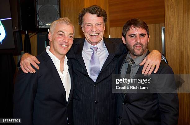 Jeff Pinkner, John Noble and Roberto Orci during "Fringe" celebrates 100 episodes and final season at Fairmont Pacific Rim on December 1, 2012 in...