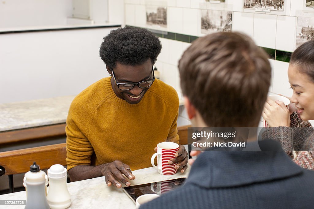 Friends at a cafe