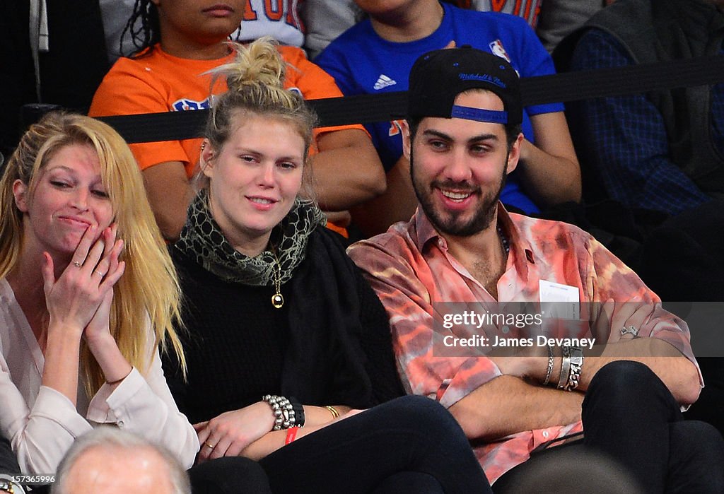 Celebrities Attend The Phoenix Suns Vs New York Knicks Game