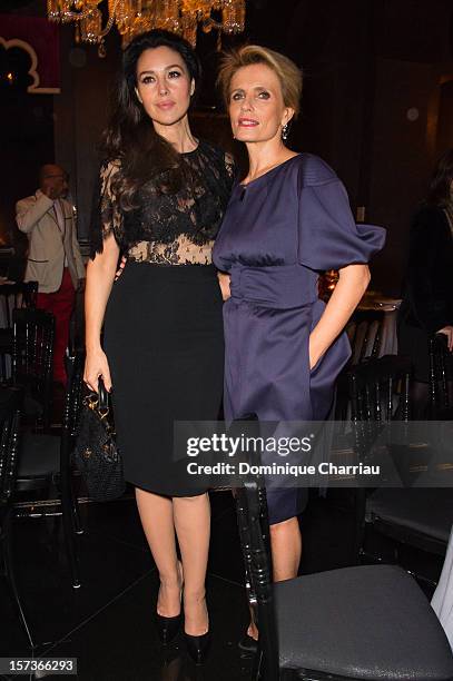 Italian Actress Monica Bellucci and Isabella Ferrari attend the Dior dinner at hotel Selman during the 12th International Marrakech Film Festival on...