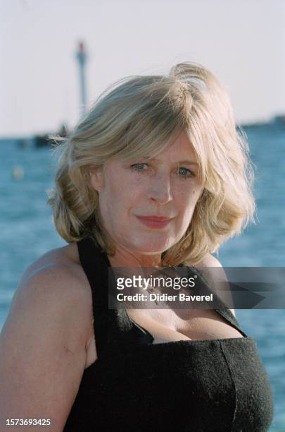 Portrait de la chanteuse britannique Marianne Faithfull au MIPCOM le 6 octobre 1999 à Cannes, France.
