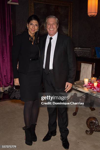 Jean-Claude Darmon and his wife Hoda Roche attend the Dior dinner at hotel Selman during the 12th International Marrakech Film Festival on December...