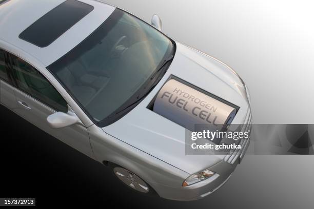 wasserstoff fuel cell auto - wasserstoff-brennstoffzelle stock-fotos und bilder