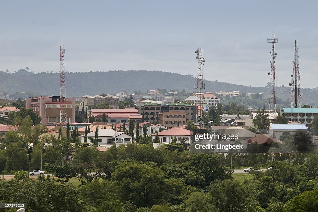 Vue aérienne d'Abuja, Nigeria