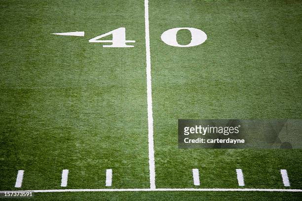 stadium football field - forty yard line 個照片及圖片檔