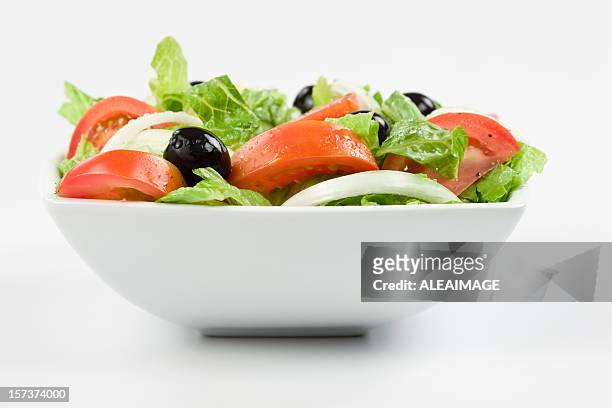 classic salad - salad bowl stock pictures, royalty-free photos & images