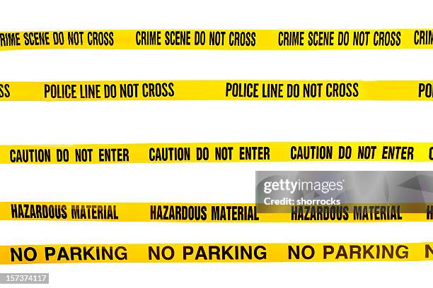 stay away strips - cordon-tape stock pictures, royalty-free photos & images