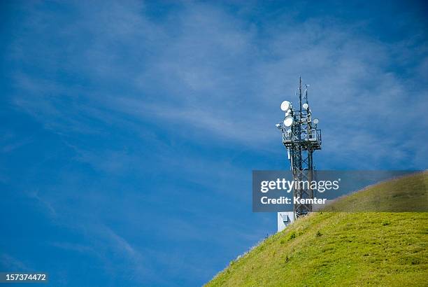 communication tower - mobile phone base station stock pictures, royalty-free photos & images