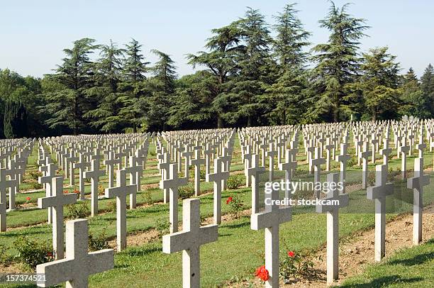 wwi verdun military cemetery france - battle of verdun stock pictures, royalty-free photos & images