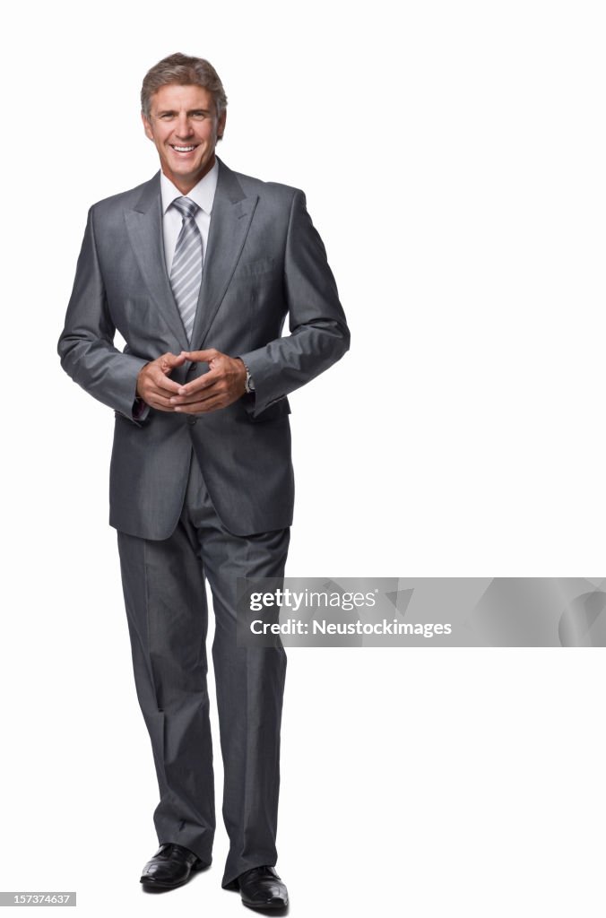 Full length of a smiling businessman