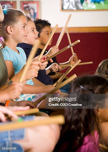 Preschoolers Using Instruments 3,211 Students Playing Musical Instruments In The Classroom Stock ...