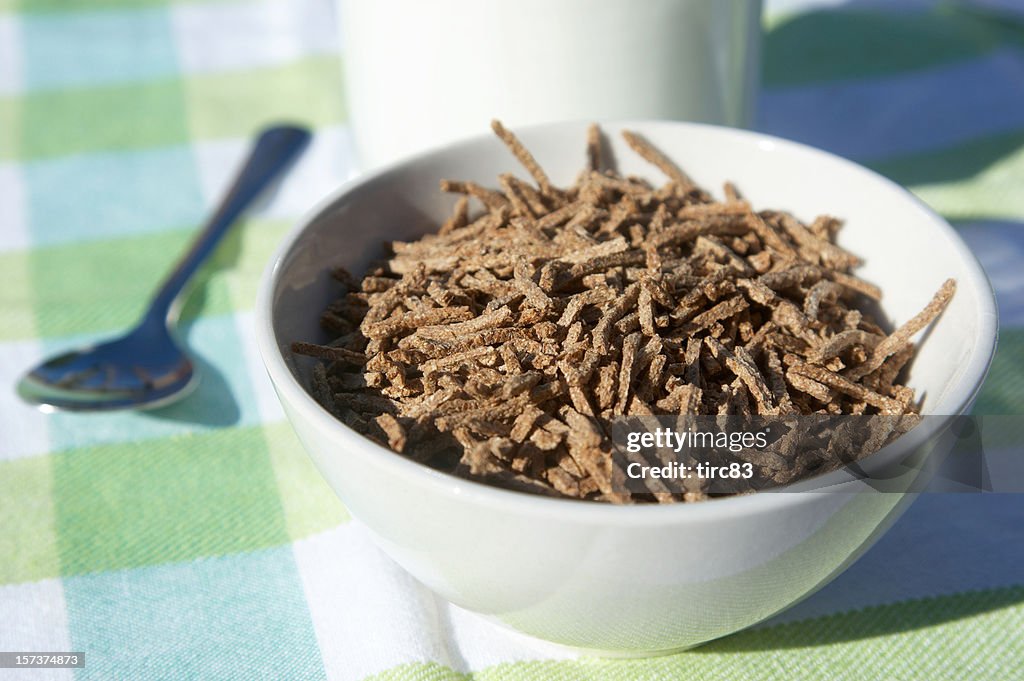 Bowl bran sticks cereal