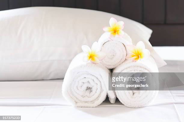 hotel luxury - towel stock pictures, royalty-free photos & images