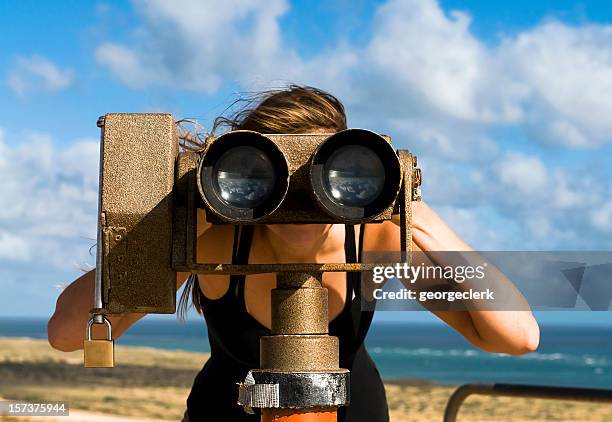 looking through a telescope - see through stock pictures, royalty-free photos & images