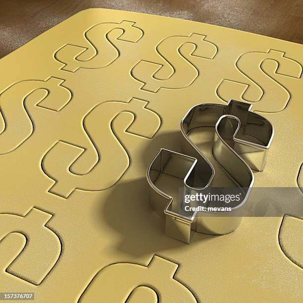 dollar cookie cutter - pastry cutter bildbanksfoton och bilder