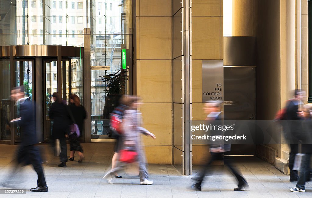 People Walking to Work