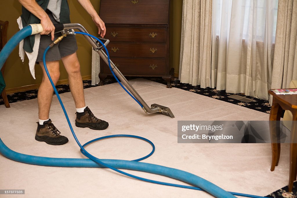 Steam Cleaning the Living Room