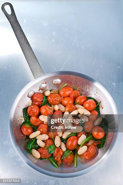 tomato & beans - cannellini beans stock pictures, royalty-free photos & images