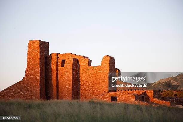 abo rovine del monumento nazionale di salinas pueblo - pueblo villaggio indigeno foto e immagini stock