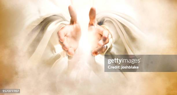 hands of god - heaven stock pictures, royalty-free photos & images