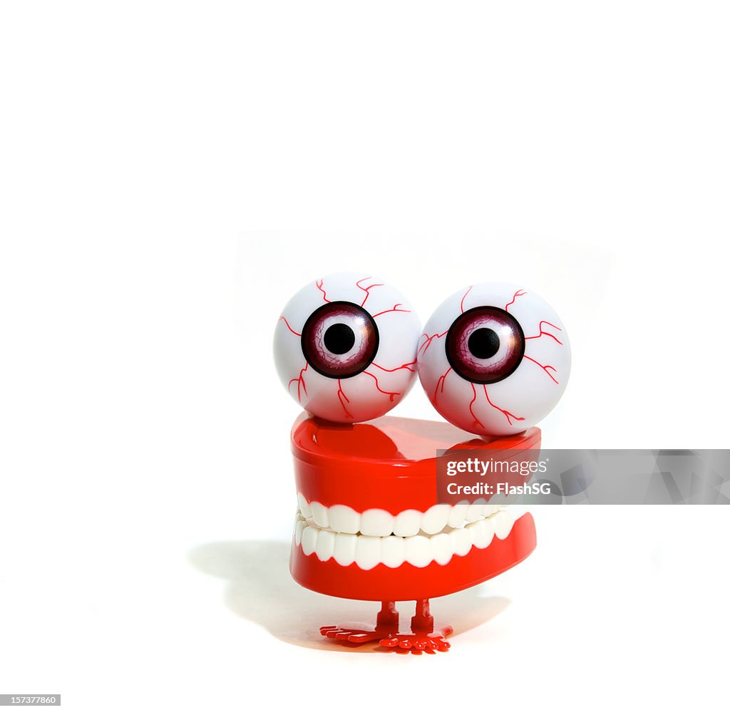 Chattering dentes com globos oculares