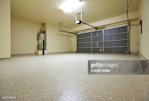 empty garage - carport stockfoto's en -beelden