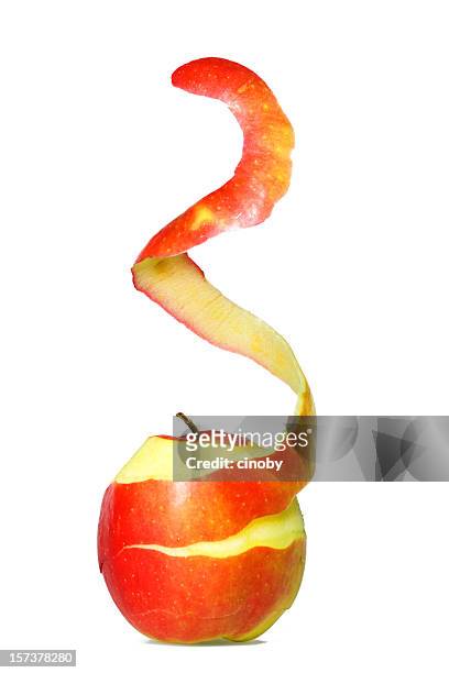 pomme peel - écorce photos et images de collection