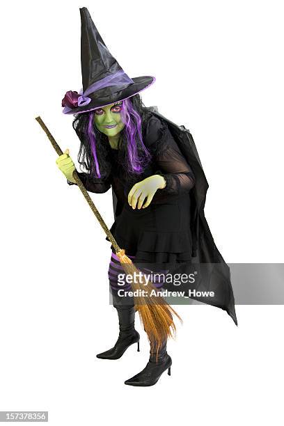 halloween witch - witch stock pictures, royalty-free photos & images