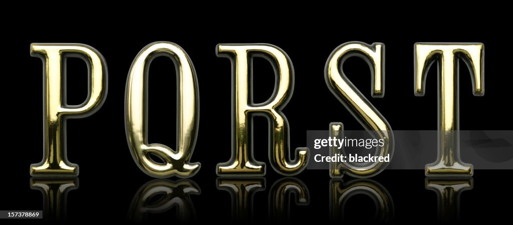 Lettere d'oro-P Q R S T