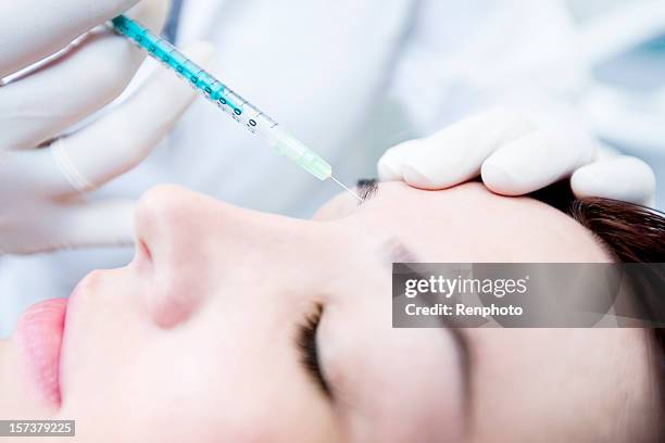 cosmetic botox treatment - botoxinjektion bildbanksfoton och bilder