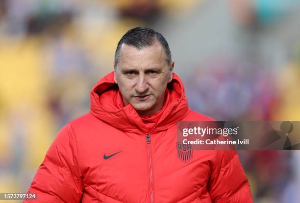 Vlatko Andonovski, Head Coach of USA ahead of the FIFA Women's World Cup Australia & New Zealand 2023 Group E match between USA and Netherlands at...