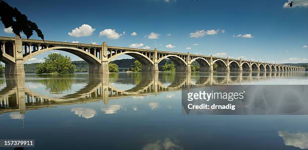 columbia-wrightsville puente - lancaster county pennsylvania fotografías e imágenes de stock