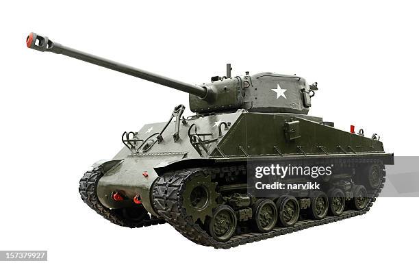 legendary m4 sherman tank - tank stock pictures, royalty-free photos & images