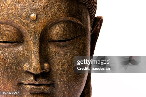 Front view of Buddha's face Front view of Buddha's face