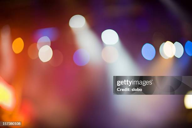 defocused stage lights - scenstrålkastare bildbanksfoton och bilder