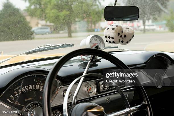 classic car series - fuzzy dice stock pictures, royalty-free photos & images