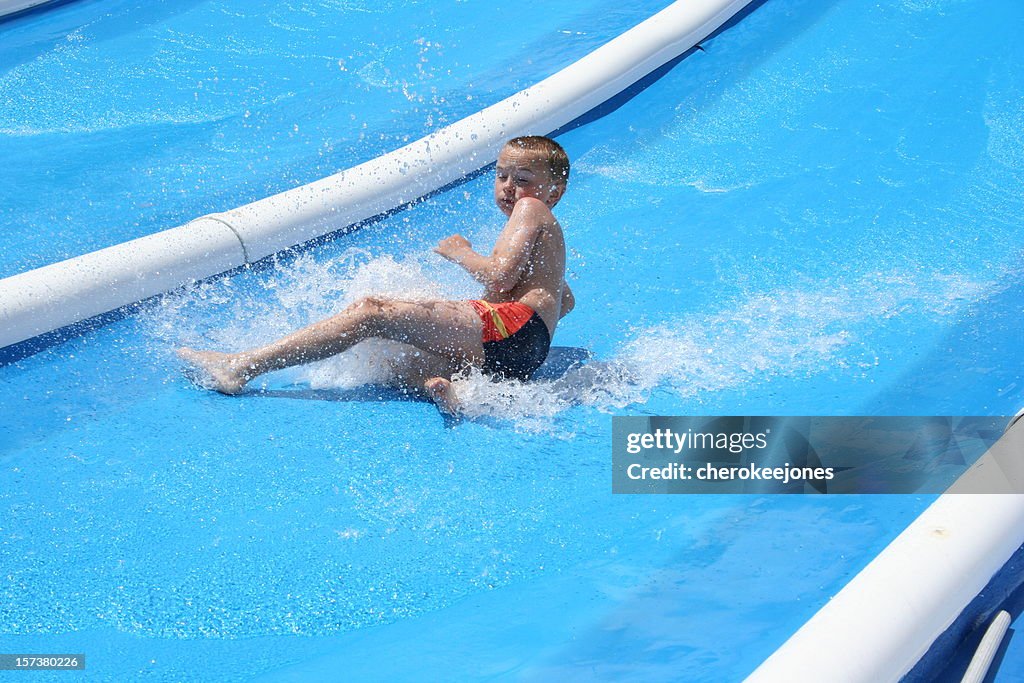 Child on waterslide