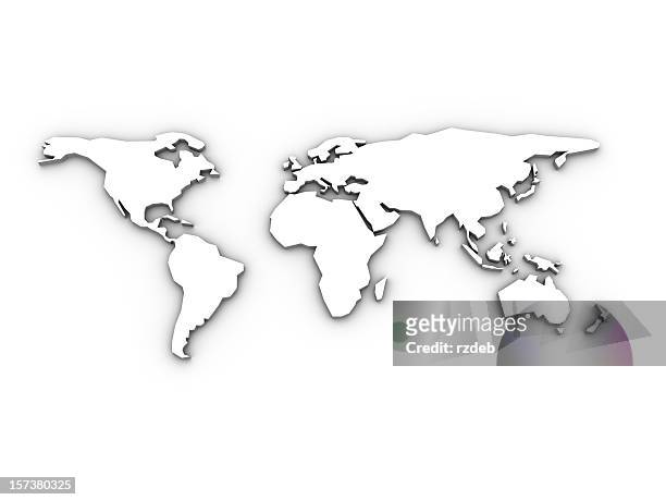 world map 3d - midden schotland stockfoto's en -beelden
