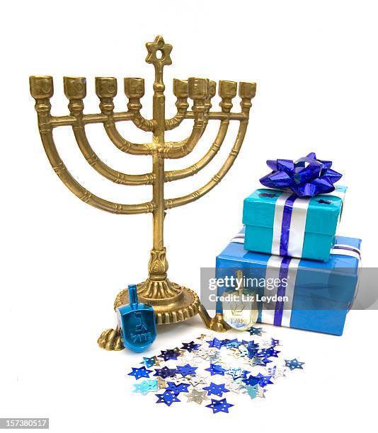 hanukkah still life - liz white stock pictures, royalty-free photos & images