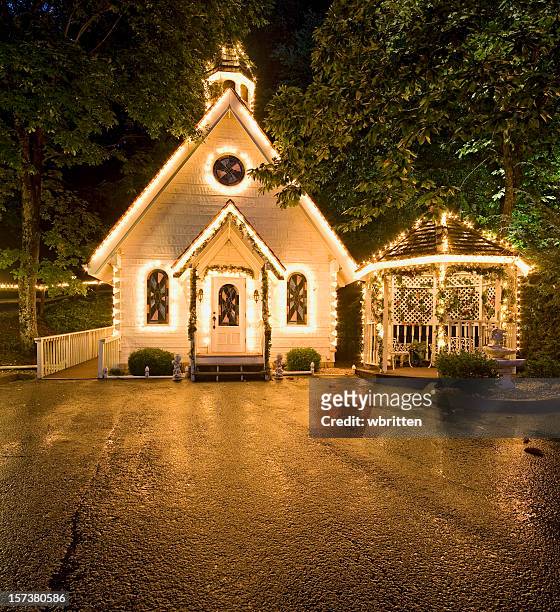 wedding chapel of love series - gatlinburg stock pictures, royalty-free photos & images